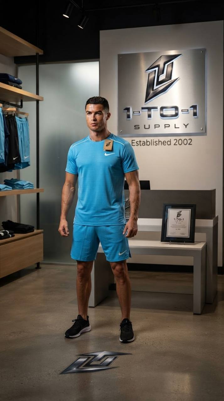 Nike Dri-Fit Miler - T-Shirt & Shorts Set - Blue