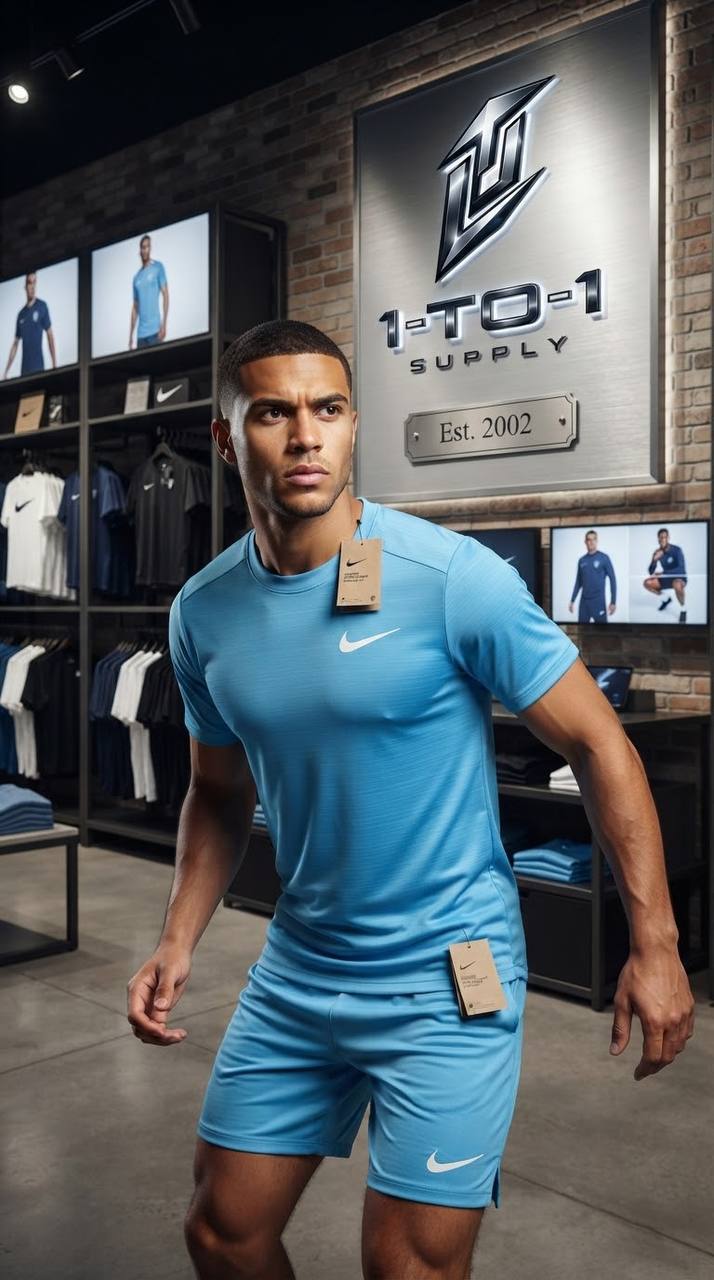 Nike Dri-Fit Miler - T-Shirt & Shorts Set - Blue
