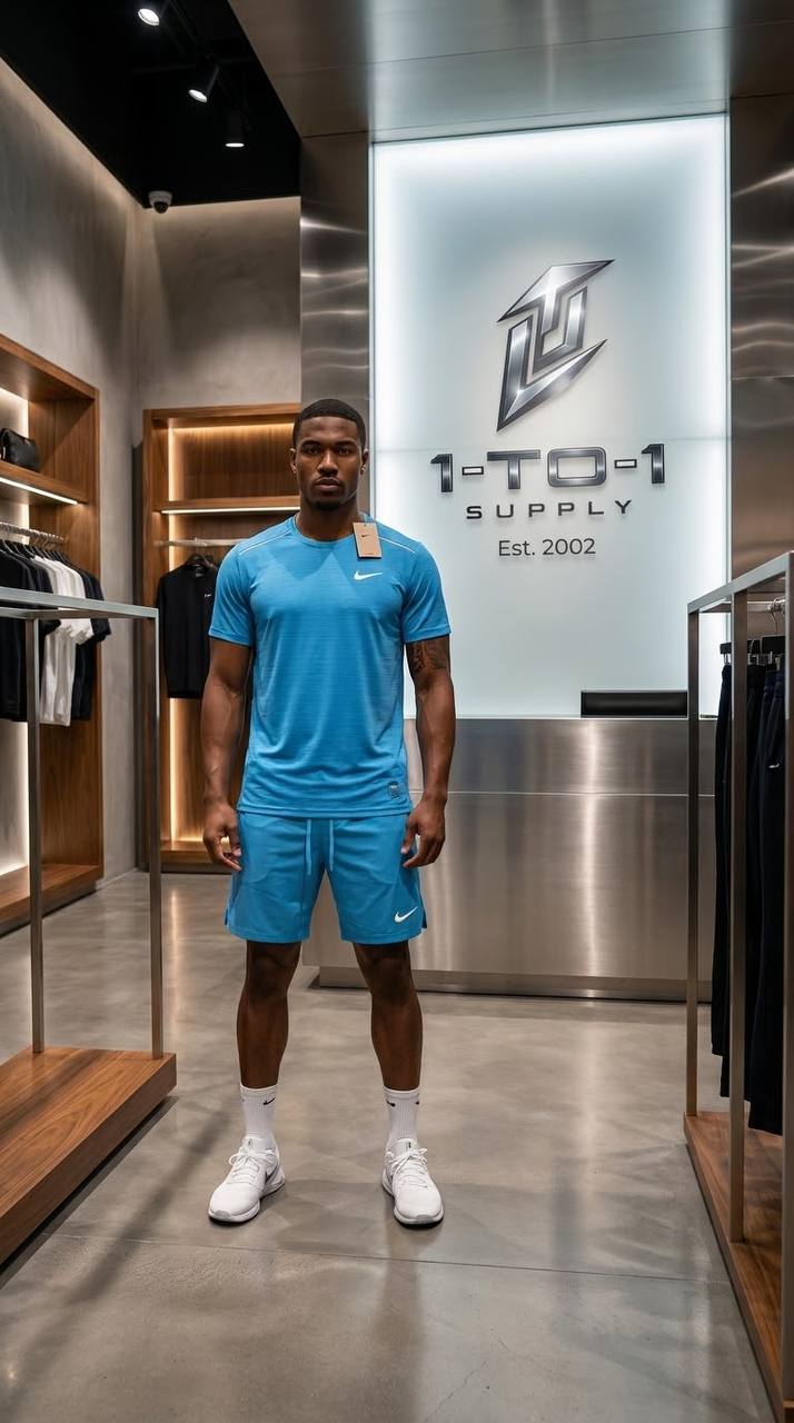 Nike Dri-Fit Miler - T-Shirt & Shorts Set - Blue