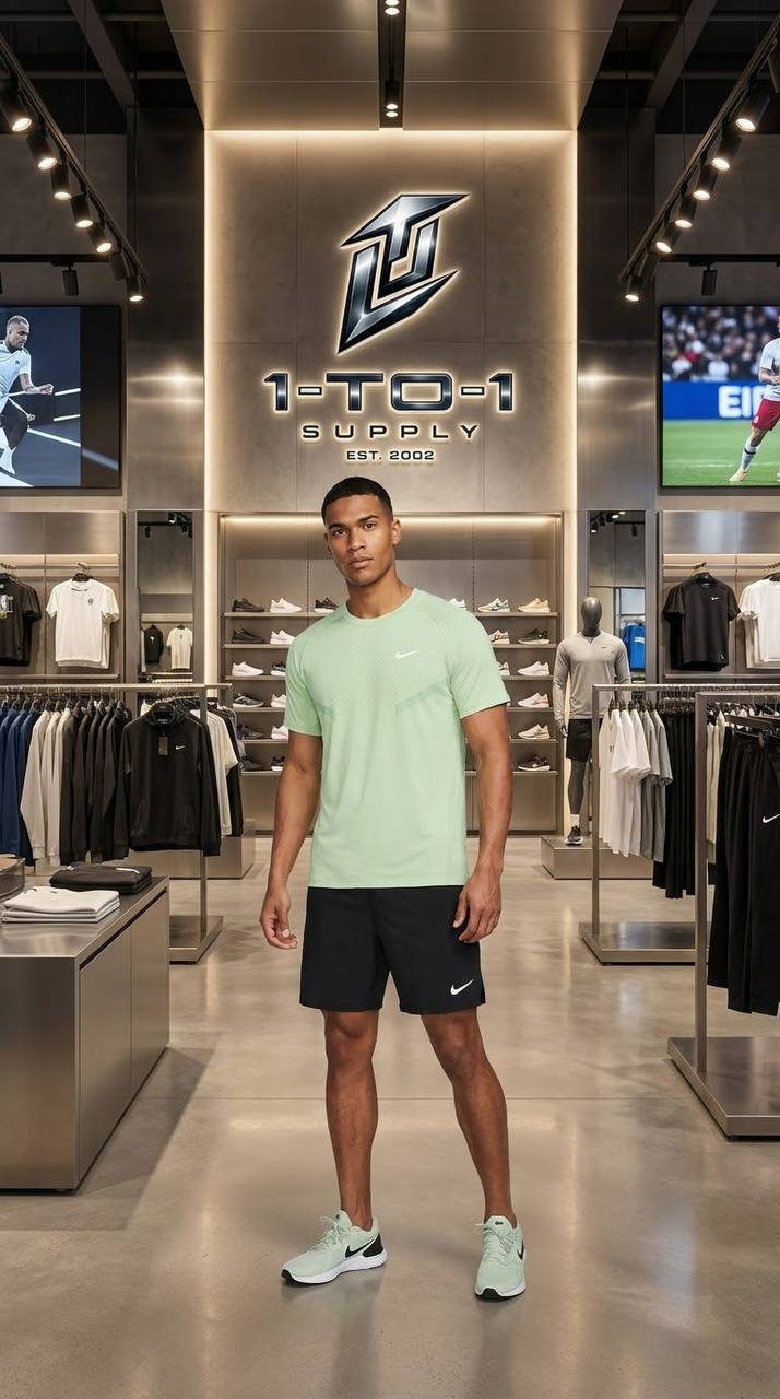 Nike Dri-Fit Miler - T-Shirt & Shorts Set - Green/Black