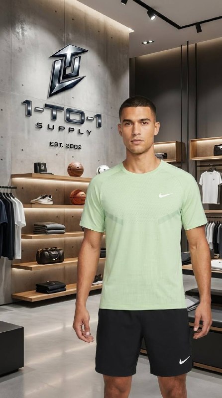 Nike Dri-Fit Miler - T-Shirt & Shorts Set - Green/Black
