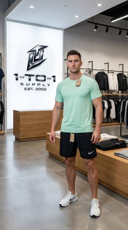 Nike Dri-Fit Miler - T-Shirt & Shorts Set - Green/Black