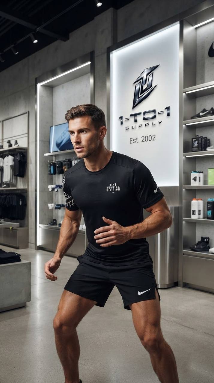 Nike Dri-Fit - T-Shirt & Shorts Set - Black/White