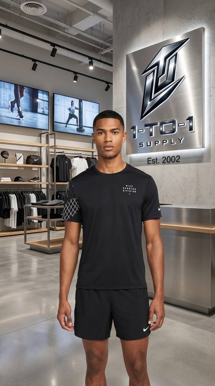Nike Dri-Fit - T-Shirt & Shorts Set - Black/White