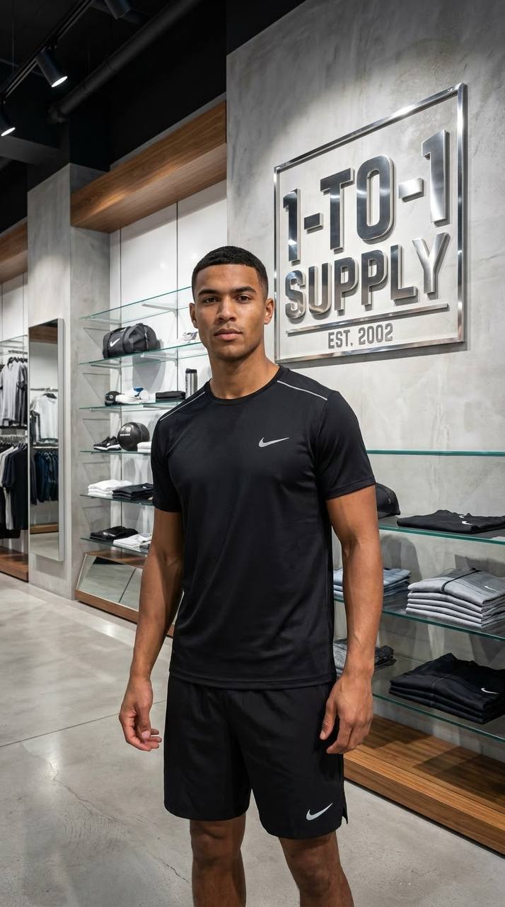 Nike Dri-Fit Miler - T-Shirt & Shorts Set - Black
