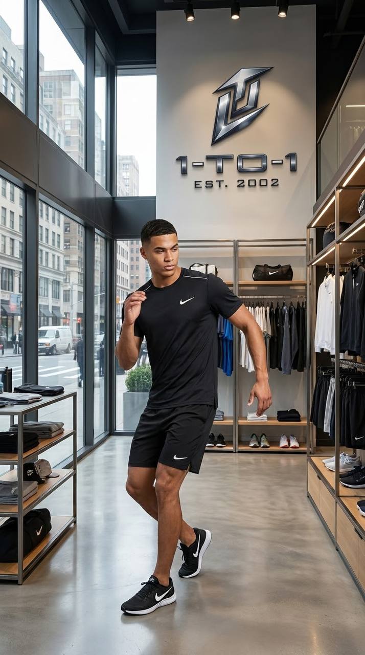 Nike Dri-Fit Miler - T-Shirt & Shorts Set - Black