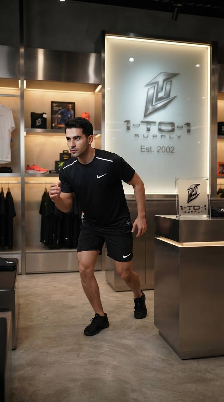 Nike Dri-Fit Miler - T-Shirt & Shorts Set - Black