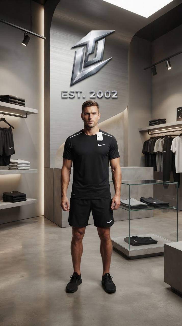 Nike Dri-Fit Miler - T-Shirt & Shorts Set - Black