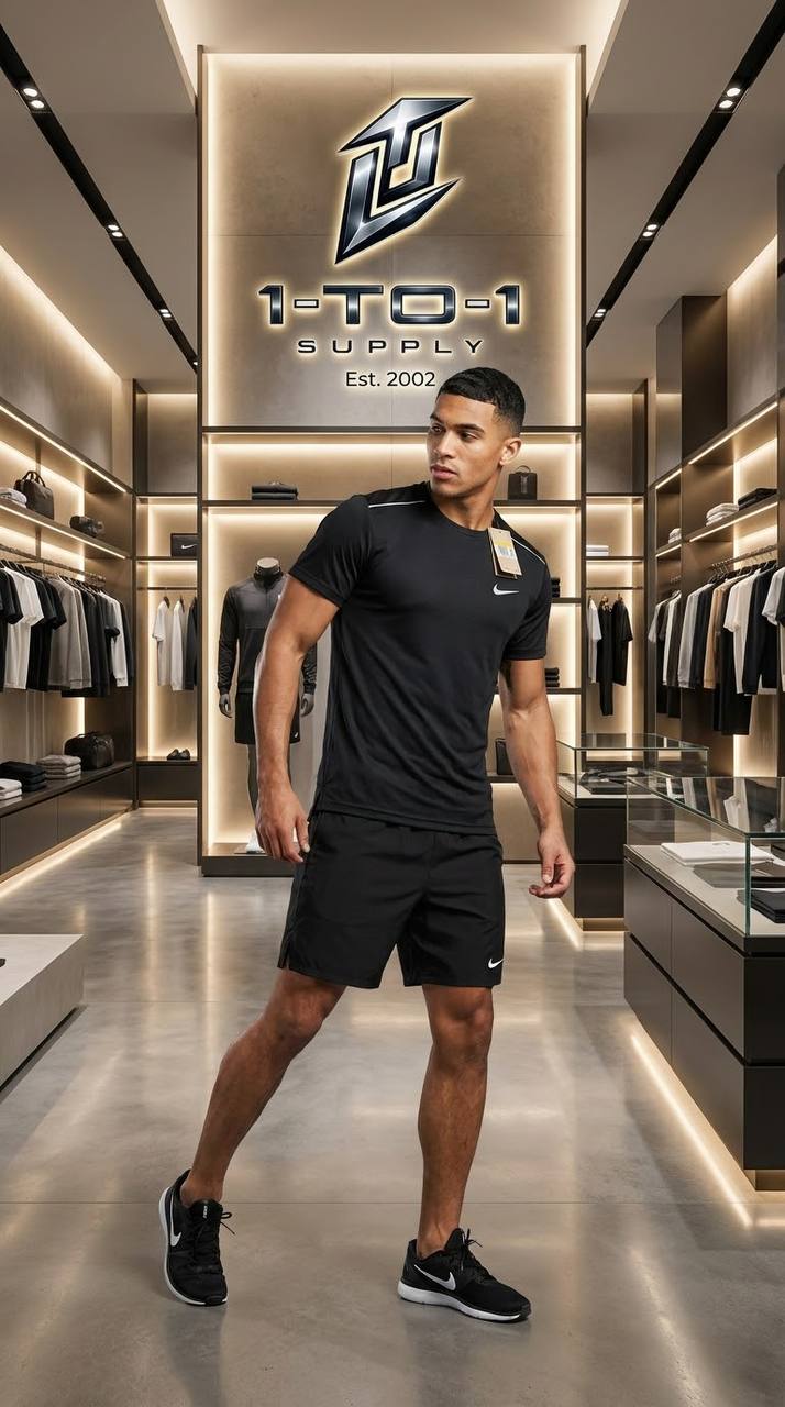 Nike Dri-Fit Miler - T-Shirt & Shorts Set - Black