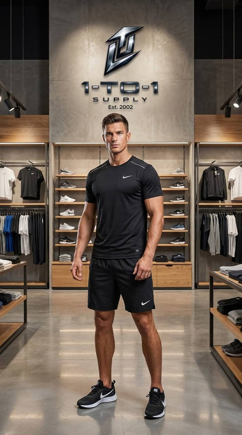 Nike Dri-Fit Miler - T-Shirt & Shorts Set - Black