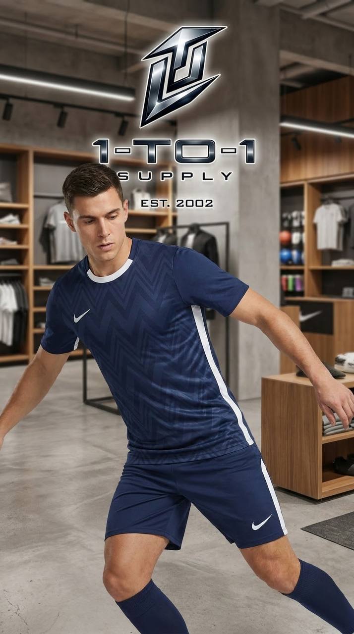 Nike Dri-Fit - T-Shirt & Shorts Set - Blue/White
