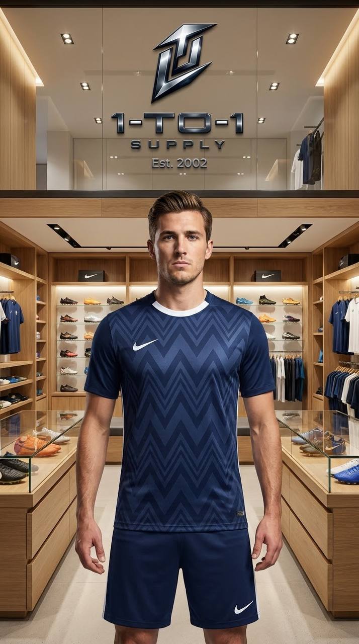 Nike Dri-Fit - T-Shirt & Shorts Set - Blue/White