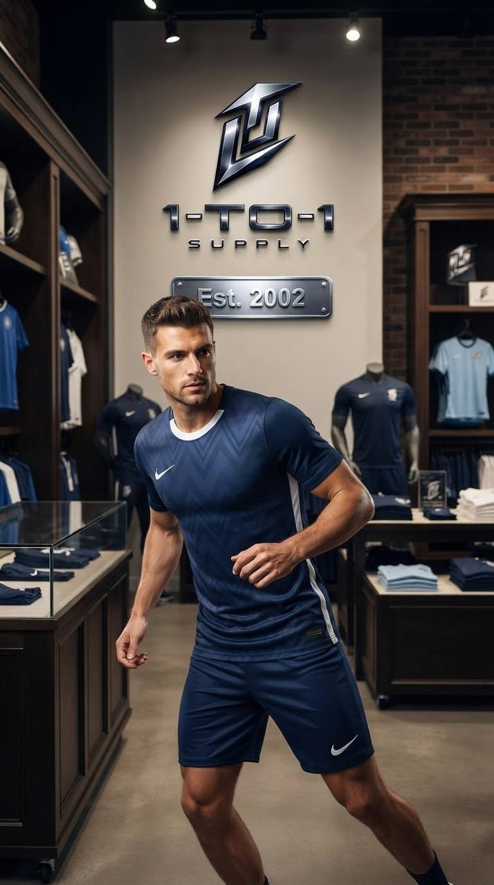 Nike Dri-Fit - T-Shirt & Shorts Set - Blue/White