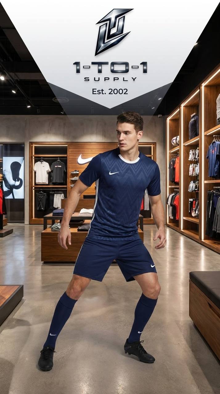 Nike Dri-Fit - T-Shirt & Shorts Set - Blue/White