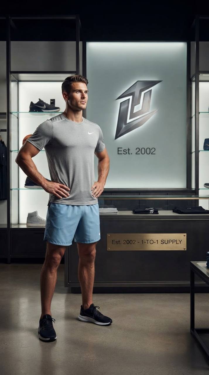 Nike Dri-Fit Miler - T-Shirt & Shorts Set - Blue/Grey